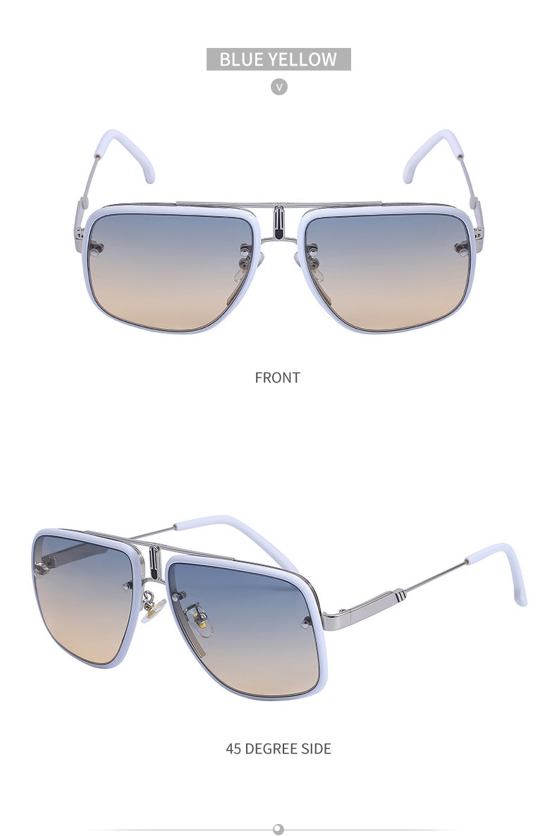 2025New Retro Square Frame Sunglasses for Men, High-End Driving Sun Protection Glasses shades