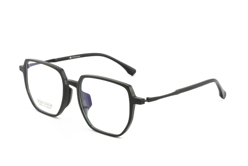 PPSU Titanium Frame Glasses Ultra-Light Ultra-Tough Comfortable Polygonal Semi-Titanium Frame Unisex Transparent Lightweight Large Frame