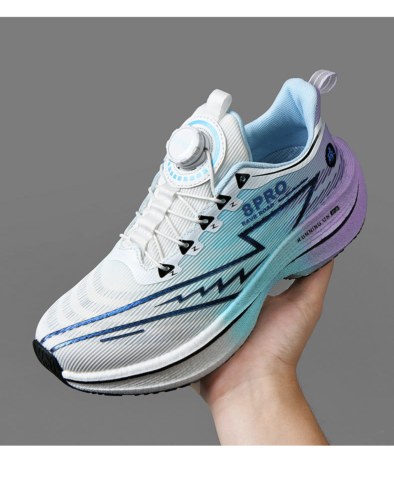 Red Rabbit8pro Full Palm Carbon Plate Racing Shock Absorption Running Shoes for Men and Women Couples Rotating Buckle Youth Student Sports Shoes