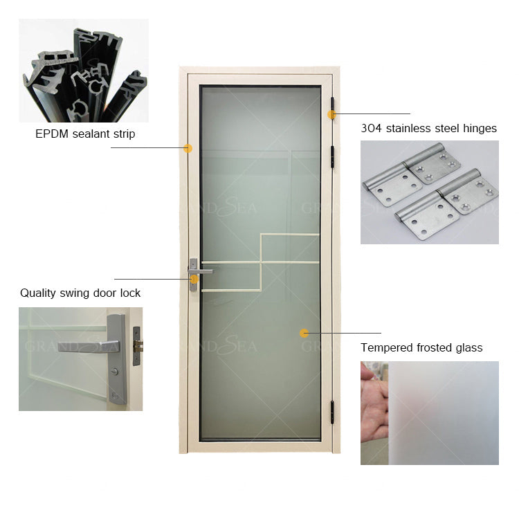 Luxury Simple Curved Tempered Glass Shower Door Cabin Shower Enclosure Bathroom