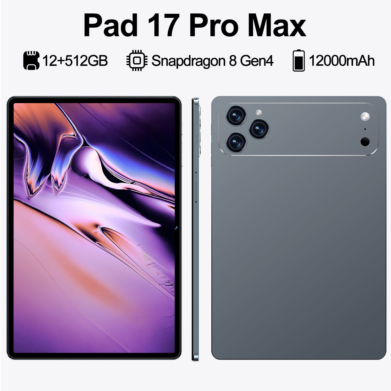 Pad 17 ProMax Android Smart Tablet PC12+512G Large Screen Eye Protection Tablet Manufacturer In Stock