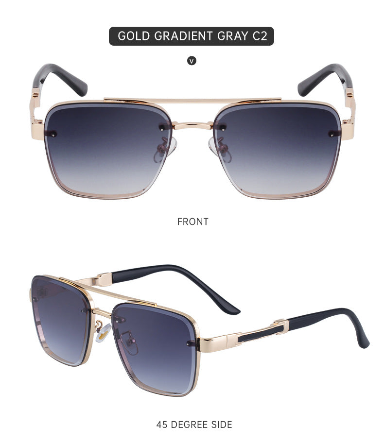 2025Retro Glasses Men Driving Sunglasses Square Frame High-end Men's Sunscreen Sunglasses Premium sunglasses