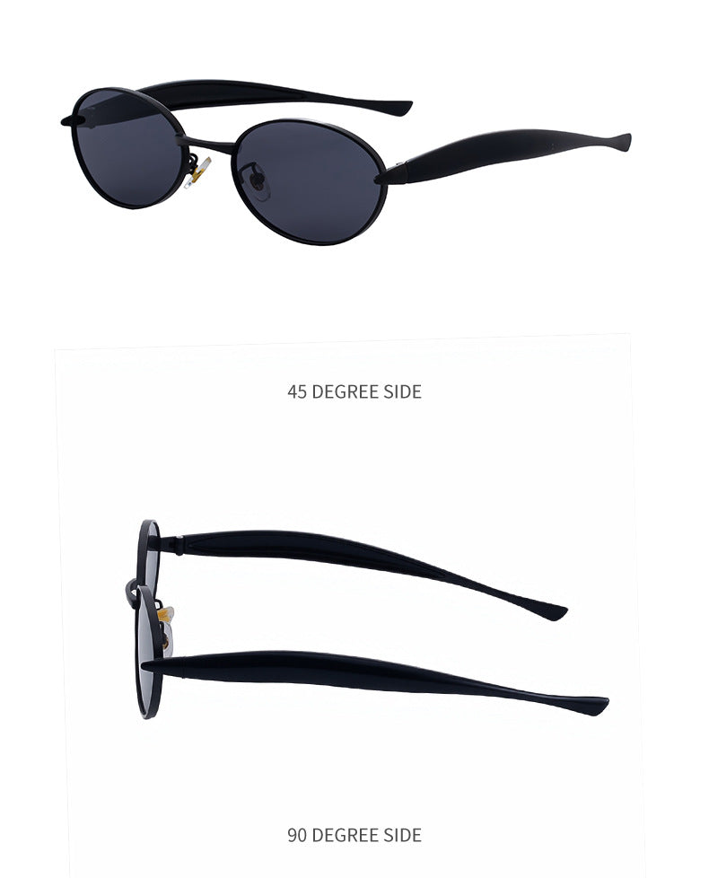 Oval Sunglasses for Women2025New European and American Style Personality Sunglasses with High-end Feel, Sun Protection, Trendy Fashion Glasses