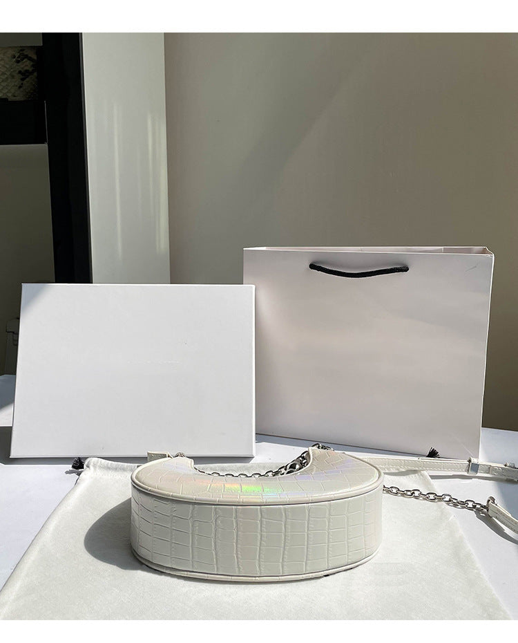 Spring ins Niche New Style Underarm Bag Versatile New Single Shoulder Crossbody Bag for Women Light Luxury Stone Pattern Women's Bag