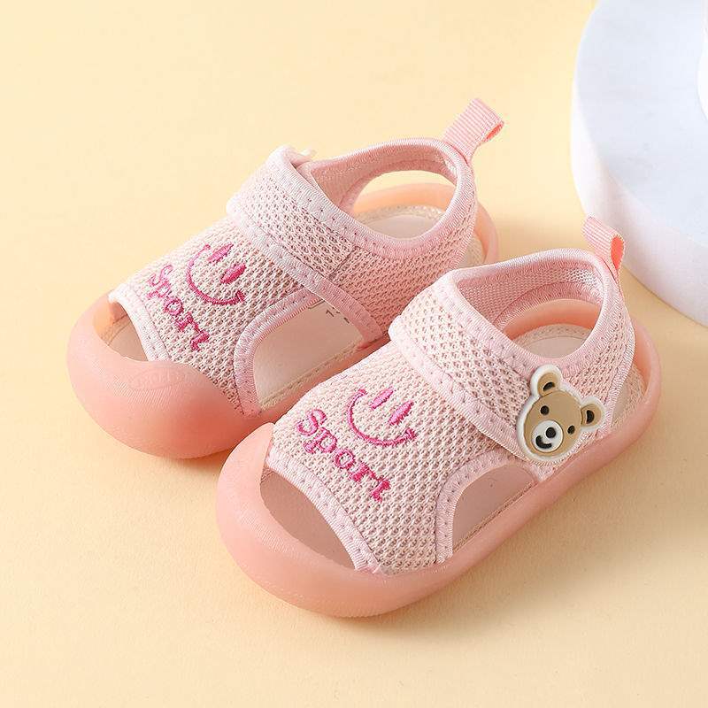 Toddler Shoes Boys Baby Sandals Summer Baby Shoes Soft Bottom0-3Spring and Autumn Girls' Shoes Breathable Anti-Fall Shoes