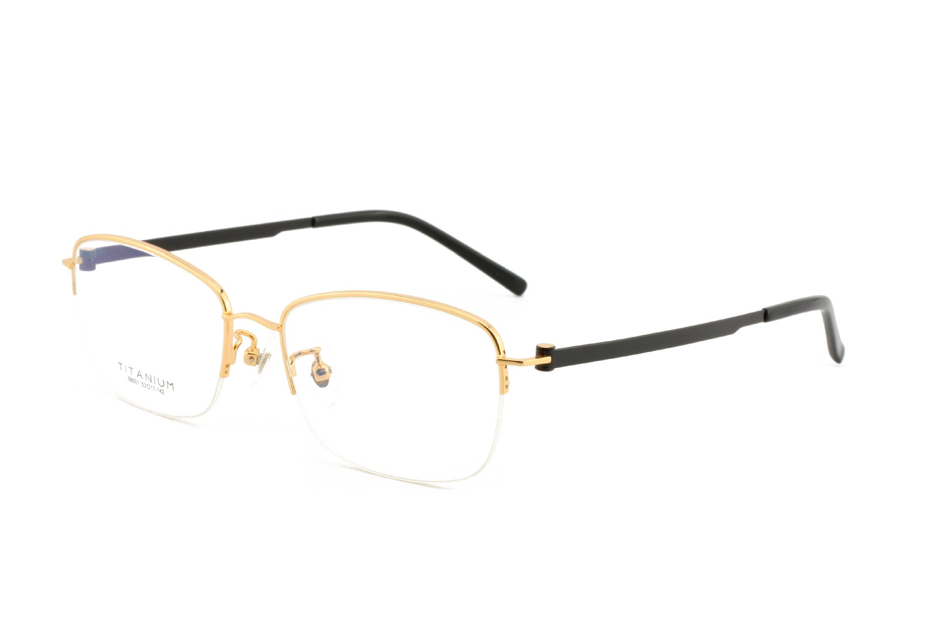 Men's Half Frame Glasses Men's Half Titanium Casual Glasses Frame Work Casual Universal Glasses Metal Frame Trendy Men's Lightweight