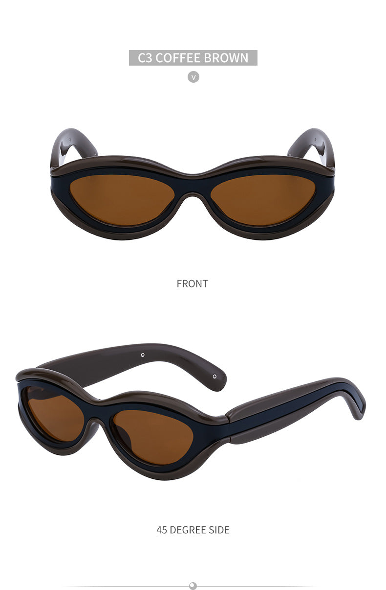 New European and American Y2K Cat Eye Sunglasses for Women Street Style Small Frame Sunglasses for Men Trendy Wholesale sunglasse