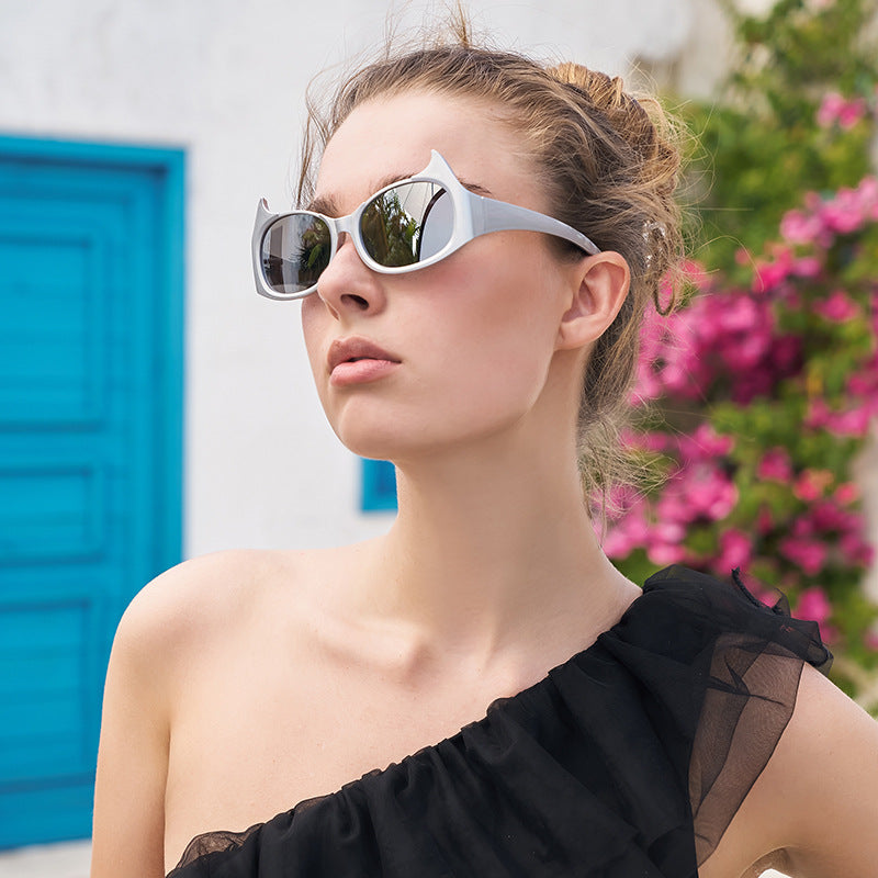 Personality Y2K Cat Eye Sunglasses Women's European and American New Trendy ins Street Style Sunglasses for Men Wholesale