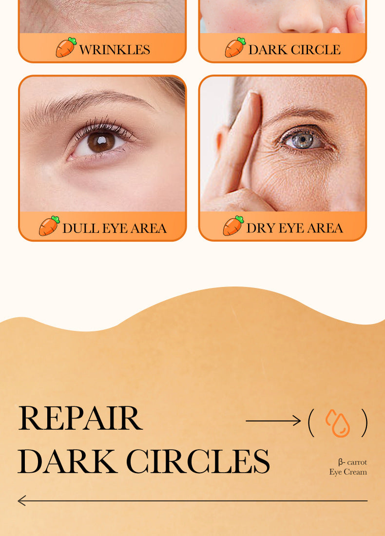 Full English Carrot Eye Cream20g SADOER Moisturize and Improve Dark Circles, Eye Wrinkles, and Eye Bags  Wholesale