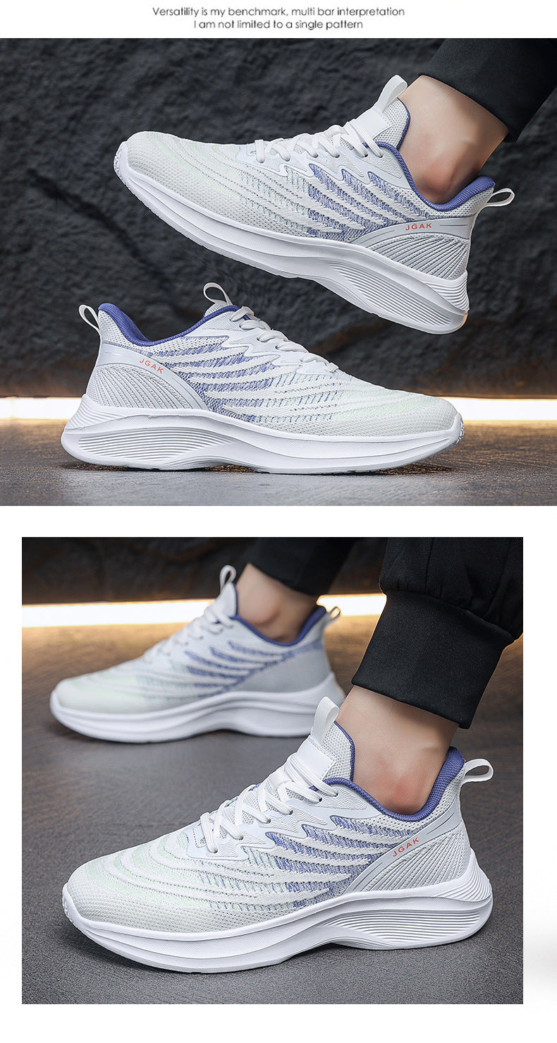 2025Foreign Trade New Fashion Sports Casual Shoes Breathable Mesh Men's Shoes Lightweight Non-Slip Wear-Resistant Running Shoes