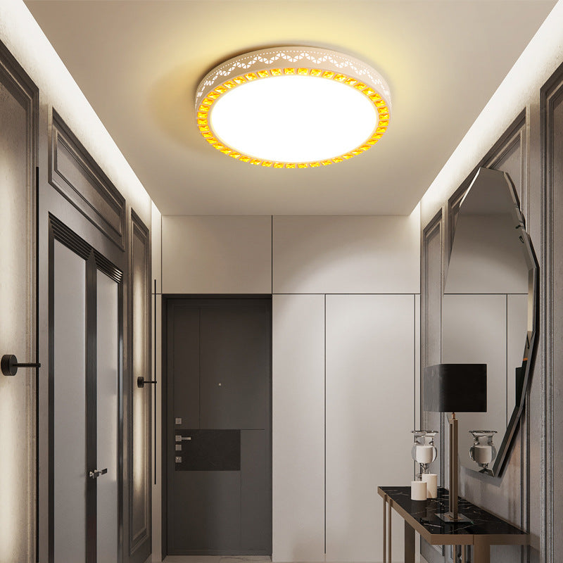 led Ceiling Lamp Nordic Simple Living Room Lamp Round Bedroom Children's Lamp Balcony Corridor Engineering Ceiling Light Fixture