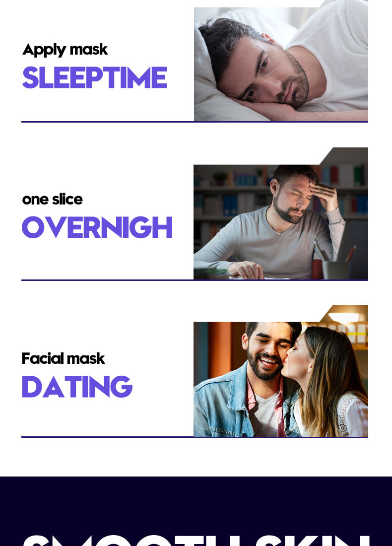 Full English Men's Face Mask25g SADOER Cool and Refreshing Men's Hydrating Mask Stickers  Wholesale