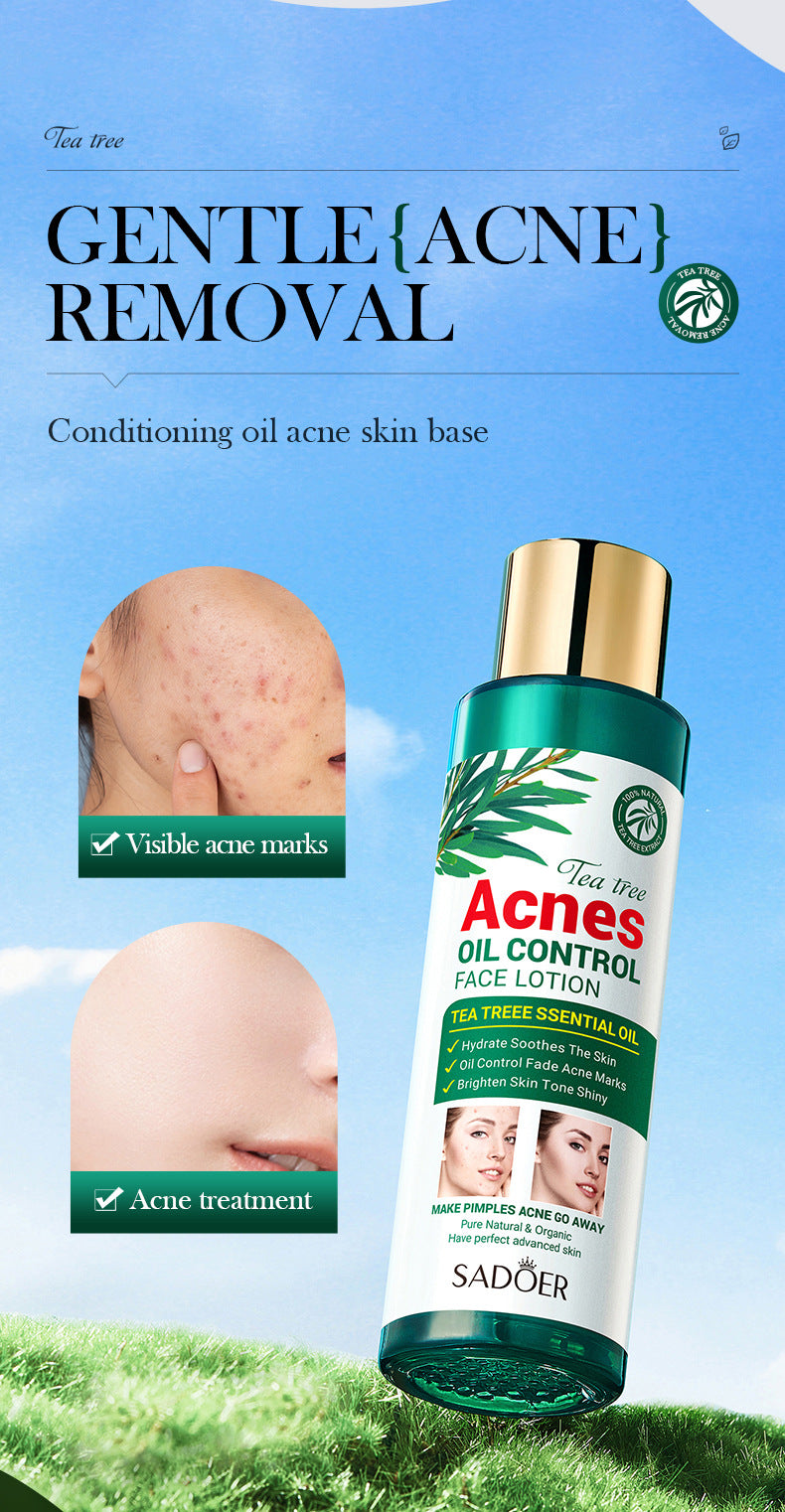 Full English Tea Tree Skincare Set SADOER Cleansing, moisturizing, hydrating five-piece set for  foreign trade wholesale