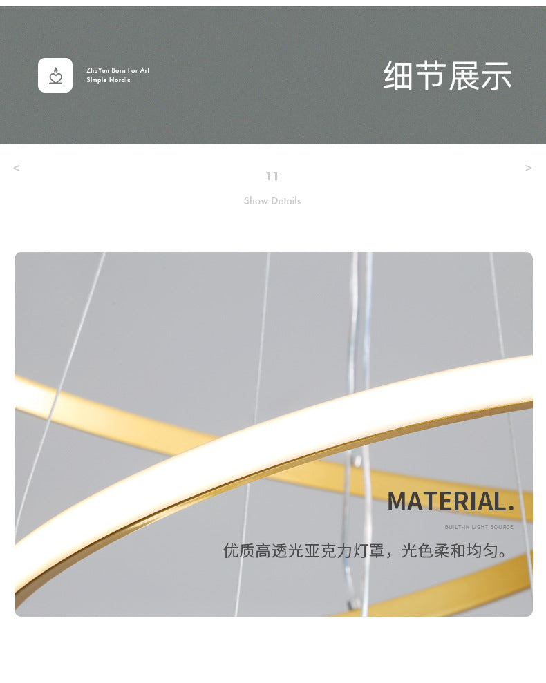 Living Room Pendant Light Modern Minimalist Lighting Internet Celebrity Light Luxury Nordic Lamp Creative Personality Bedroom Bar Counter Dining Room Pendant Light