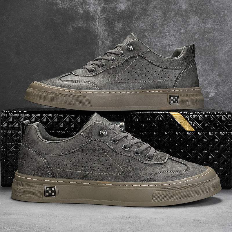 Men's Work Shoes Autumn Breathable Thin Full Black Casual Canvas Sneakers Youth Non-Slip Chef Office Trendy Shoes