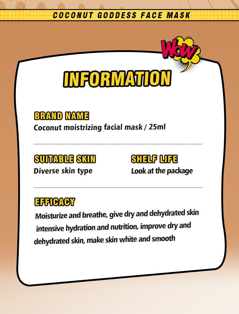 Full English Goddess Mask SADOER Hyaluronic Acid Moisturizing Hydrating Face Mask Sheets Wholesale for  Trade