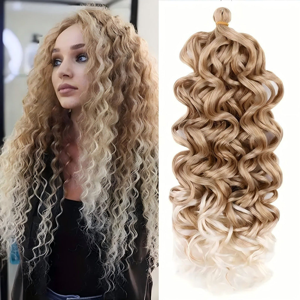 European and American Style Wig Hawaiian Curl Crochet Hair Hawaii Ocean Wave Braiding Hair20in90g