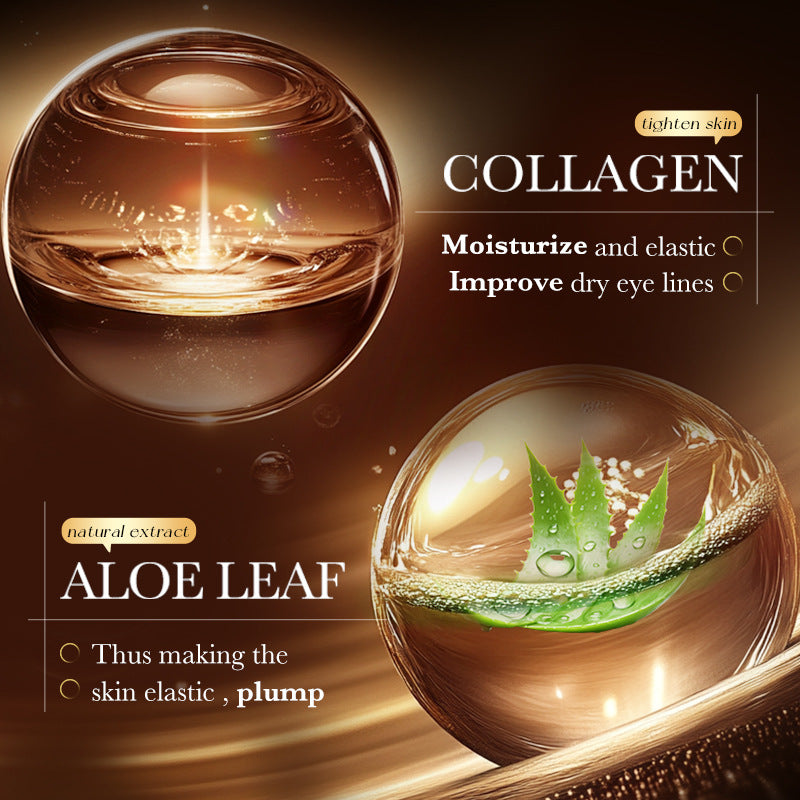 Cross-border Boxed Eye Mask80pcs/100g  Snake Venomoid Peptide Seaweed Condensing Smooth Eye Mask Export Manufacturer Wholesale