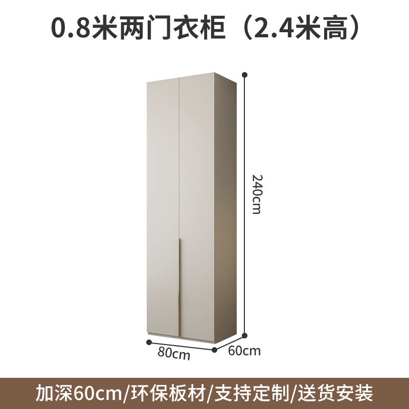 Solid Wood Multi-layer Board and European Pine Board Wardrobe Customization for Home Bedroom Cloakroom One Door to Ceiling Full House Custom Wardrobe