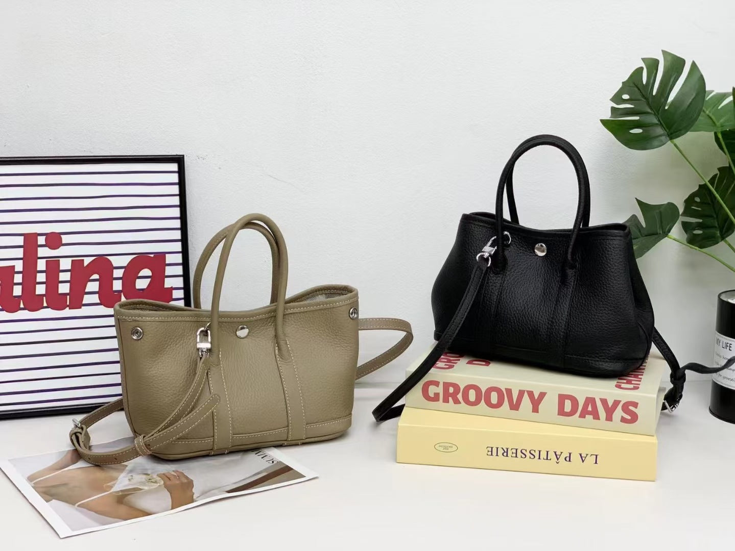 Garden Bag Summer High-End Feel Guangzhou First Layer Cowhide Women's Bag Genuine Leather Tote Bag Large Capacity Commuter Handbag