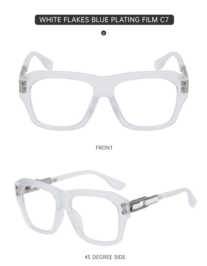 European and American Fashion Large Square Frame Sunglasses for Men High-end Sun Protection Sunglasses Men's Trendy Glasses sunglasses