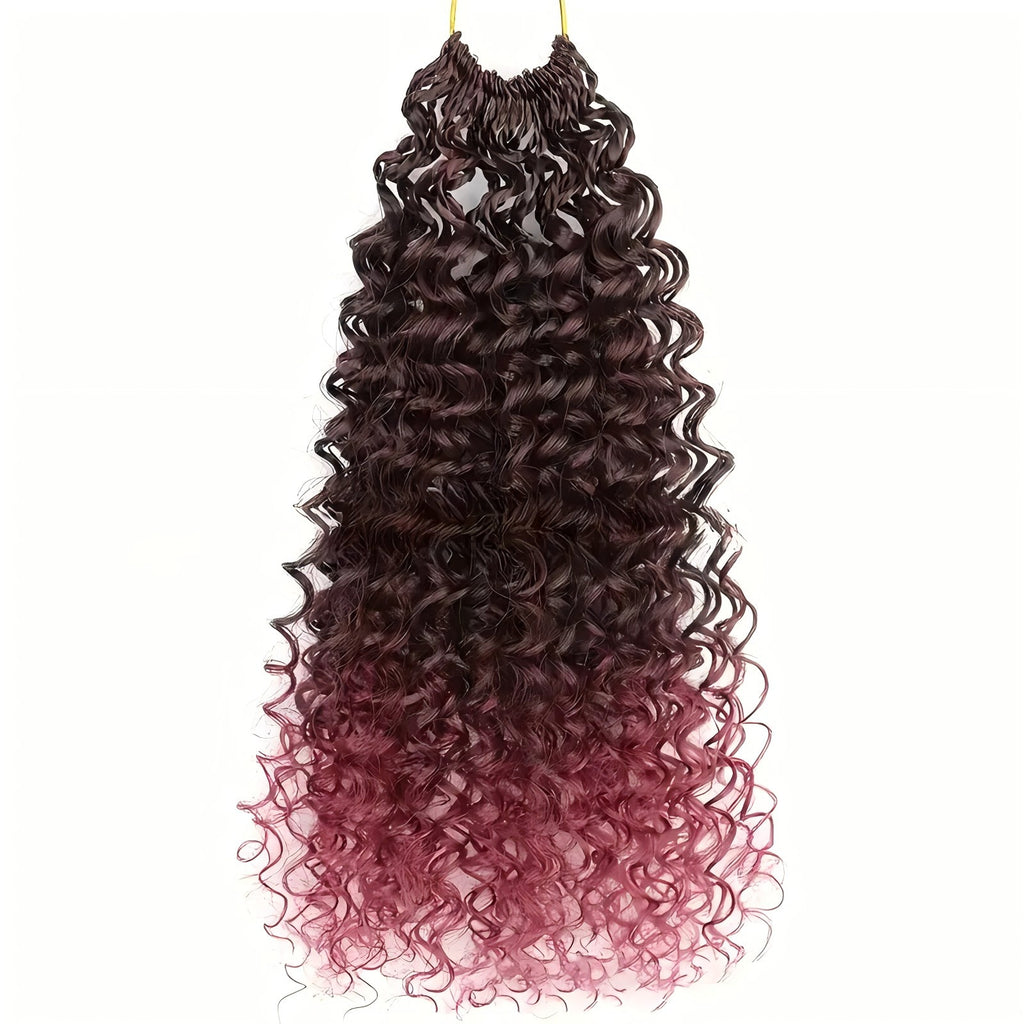 Chemical Fiber Wig MiniGOGOCrochetHair African Two-Strand Small Curl Braids Crochet Celebrity Style Long Curly Hair