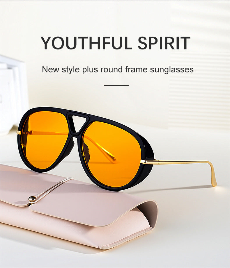 2025New Style Toad Sunglasses for Women, European and American High-End Retro Punk Style Sunscreen Sunglasses for Men, Trendy Eyewear shades