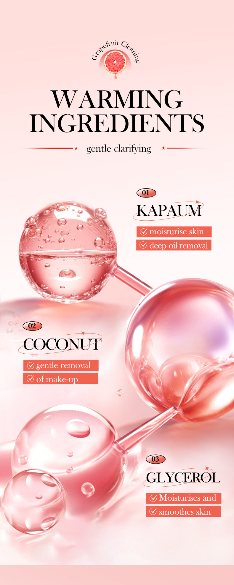 Cross-border Grapefruit Makeup Remover5mlx10pcs Refreshing Gentle Cleansing Care Clean Makeup Remover Export Manufacturer Wholesale