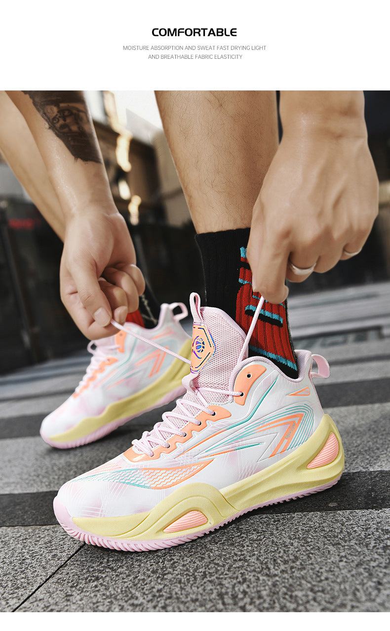 2025New Couple fashion Trendy Casual Basketball Shoes Youth Outdoor Training Sports Non-Slip Wear-Resistant Sneakers