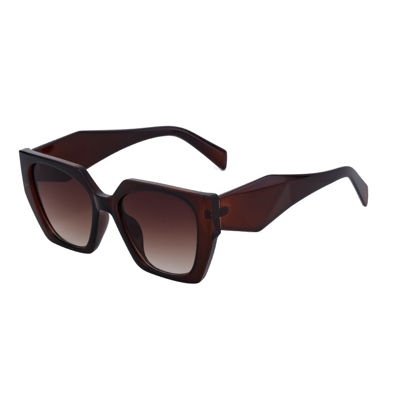 New Fashion Cat Eye Wide Leg Sunglasses for Women with High-end Feel ins Wholesale full frame sunglasses UV protection