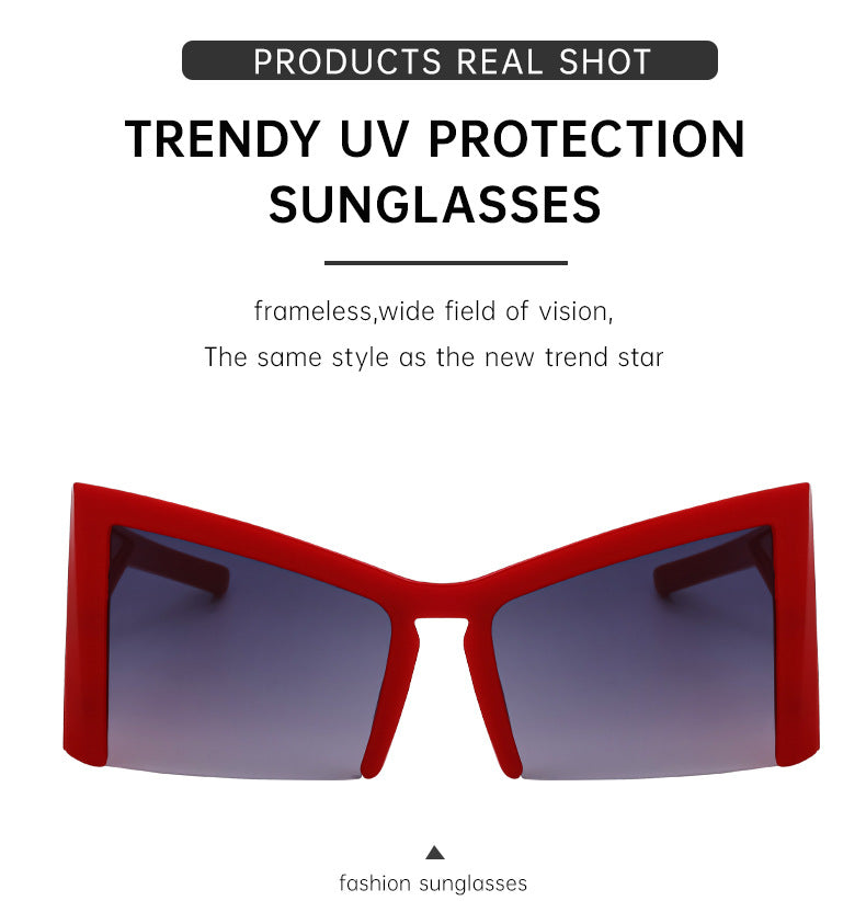 European and American Retro Large Frame Sunglasses for Women, Unique Cat Eye Sunglasses, Wholesale Glasses for Women sunglasses