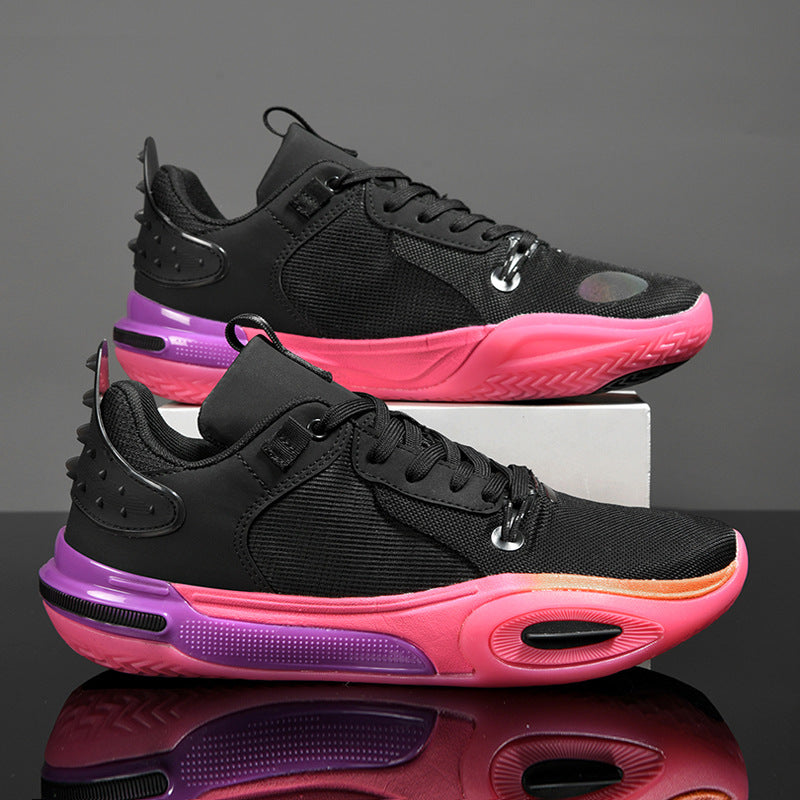 Men's and Women's Low-top Breathable Mesh Basketball Shoes Shock-absorbing Lightweight Student Trendy Couple Sports Shoes Dropshipping