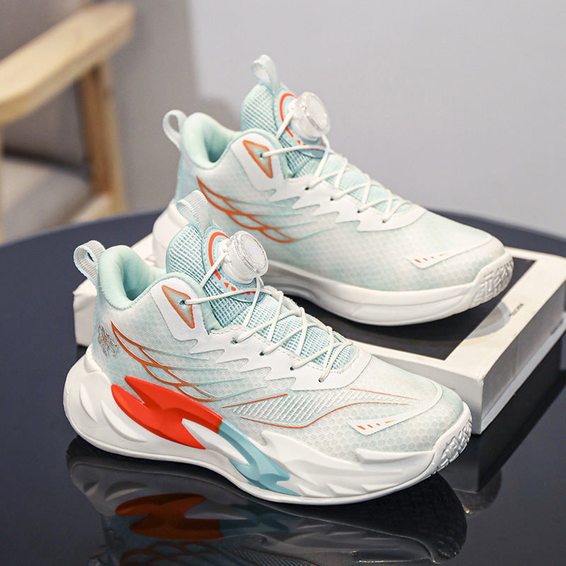 Children's Basketball Shoes New Style for Older Kids Non-Slip Shock Absorption Breathable Boys' Student Training Sneakers Girls' Shoes