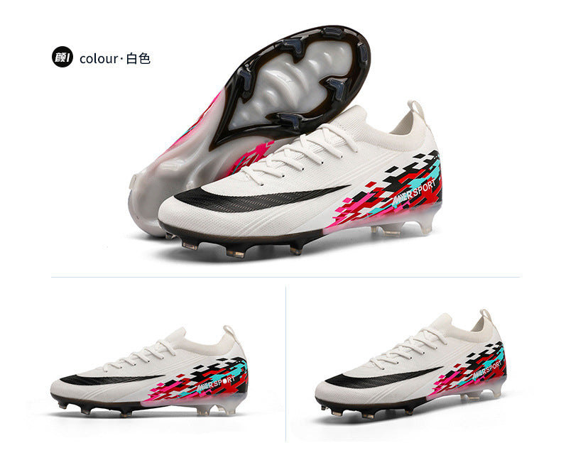 New Large Size Long Spike Football Shoes Low Top Youth Competition Training Student Football Sports Shoes
