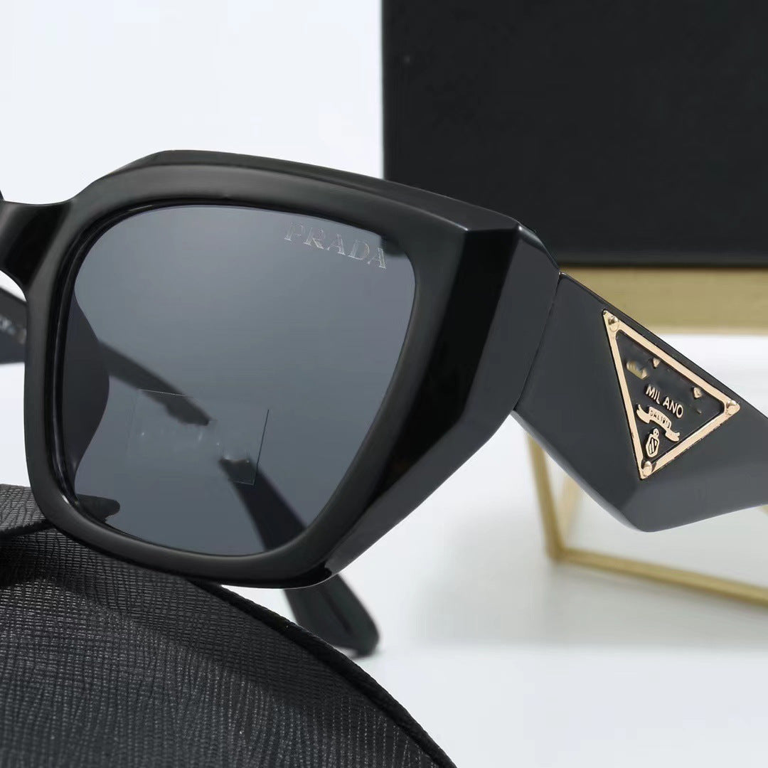 Fashionable European and American Style p Home casual UV protection sunglasses oval large frame glasses popular sunglasses