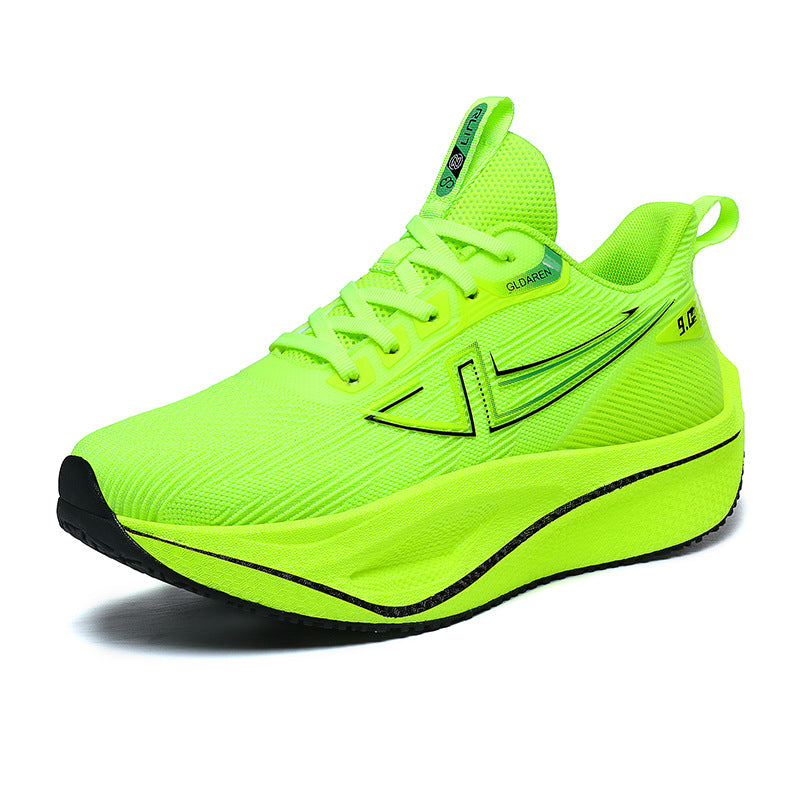 New Marathon Racing Anti-Slip Wear-Resistant Running Shoes Couple Popcorn Carbon Plate Cushioning Rebound Soft Sole Sports Shoes