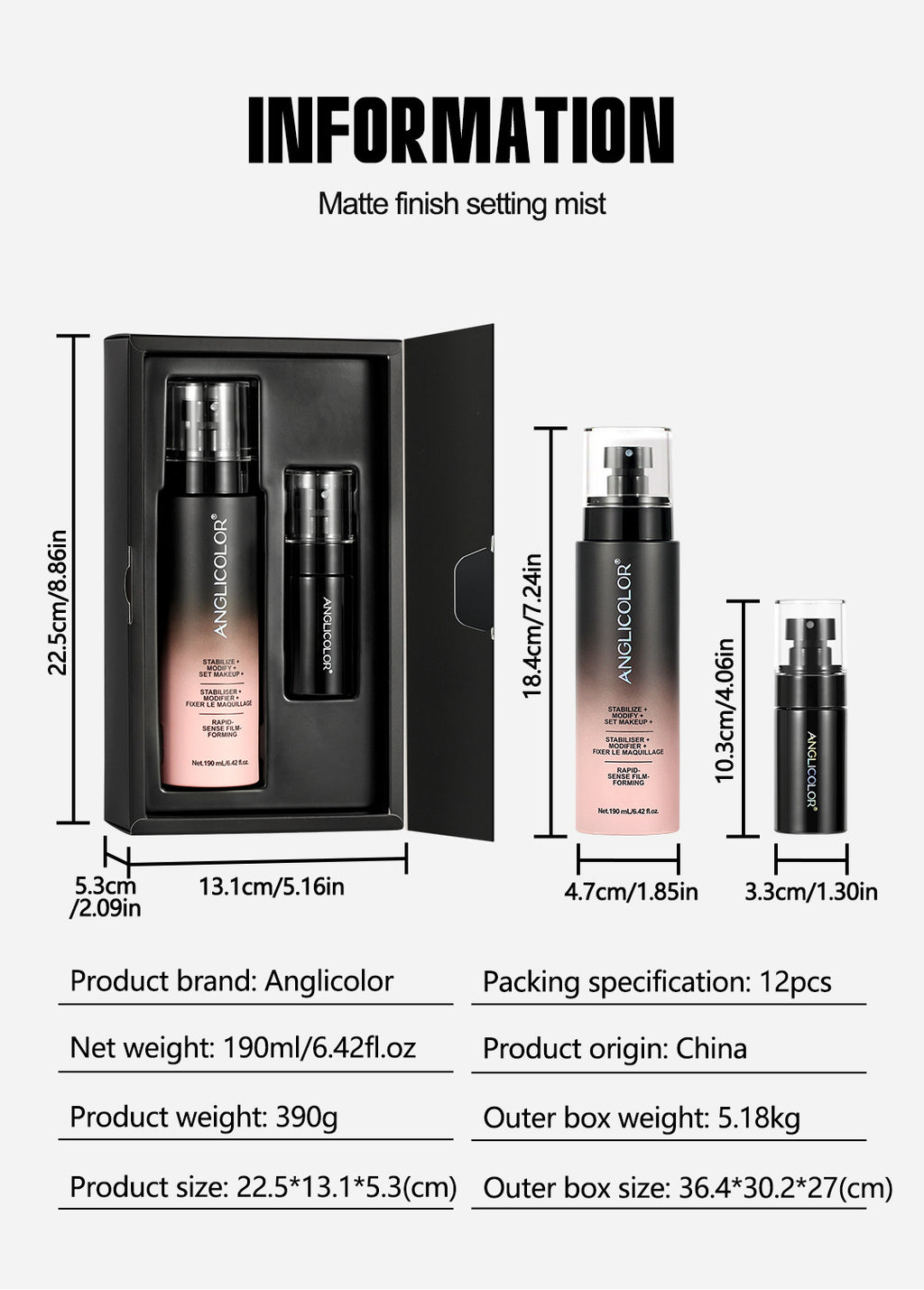 New Setting Spray Oil Control Waterproof Sweatproof Micron Spray Quick Film Formation Non-Cakey Quick Setting