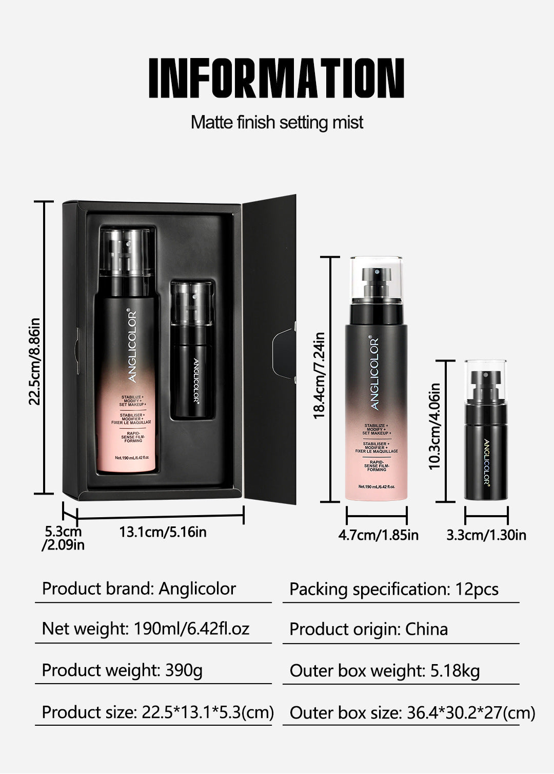 New Setting Spray Oil Control Waterproof Sweatproof Micron Spray Quick Film Formation Non-Cakey Quick Setting
