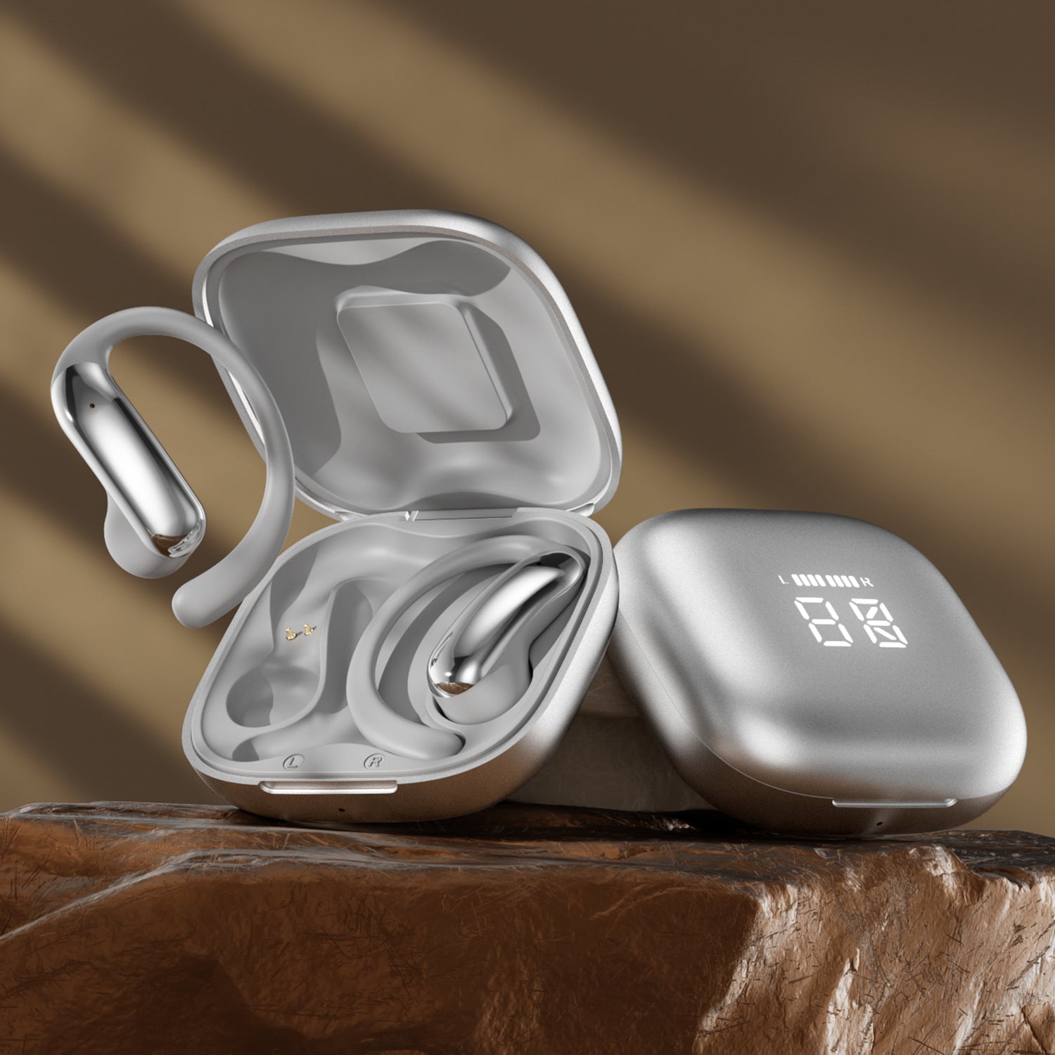 M142Popular OWS Open-type ultra-long battery life high-quality sound over-ear digital display wireless Bluetooth headphones