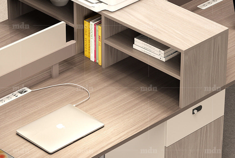 Staff Desk Office Desk and Chair Set Simple Modern Office Partition Computer Desk Employee Desk Six-Person Booth