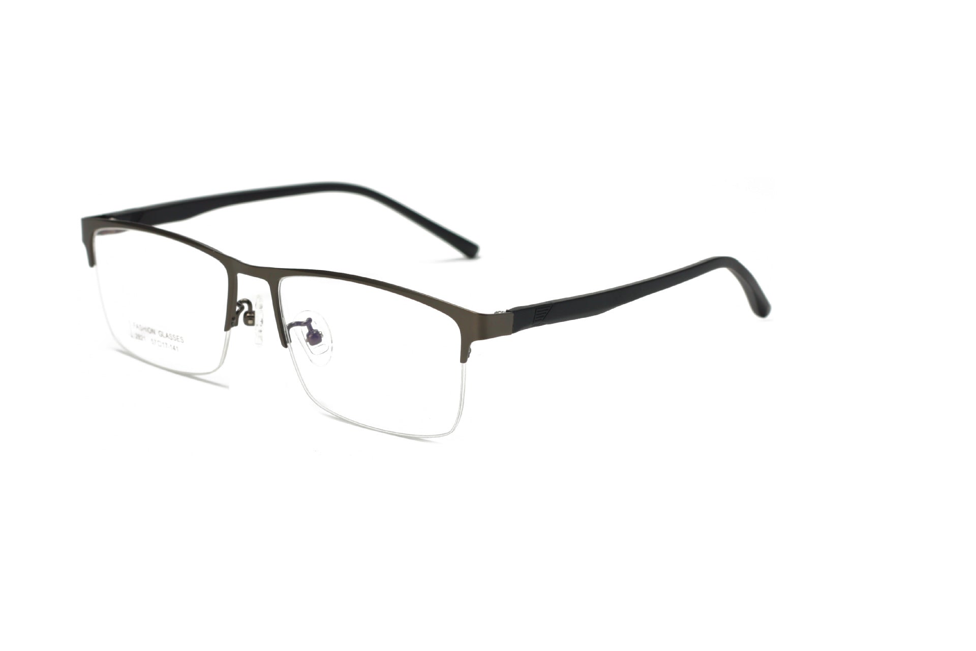 Men's Business Glasses Frame Large Size Men's Steel Half Frame Glasses Eye Protection Thin Frame Big Face Lightweight Metal Frame