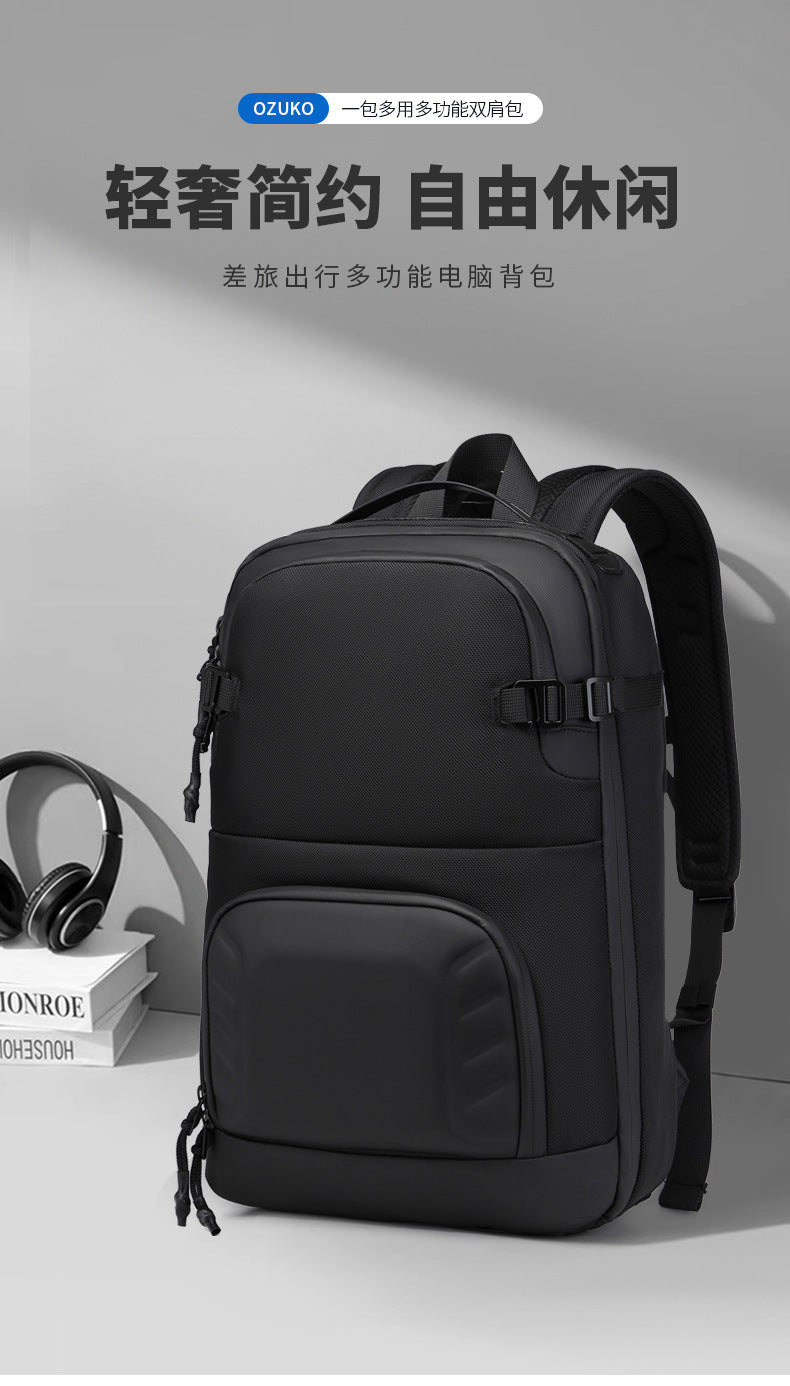 Business Backpack Computer School Bag for Men Students High Appearance Lightweight Waterproof Oxford Cloth Large Capacity Commuter Backpack