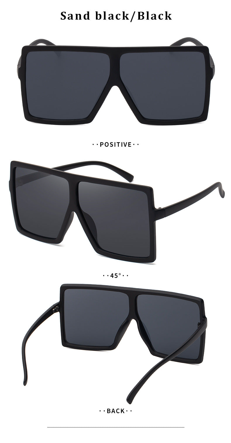 Large Frame UV Protection Sunglasses17059European and American Fashion Internet Celebrity Sunglasses for Women Trendy sunglasses