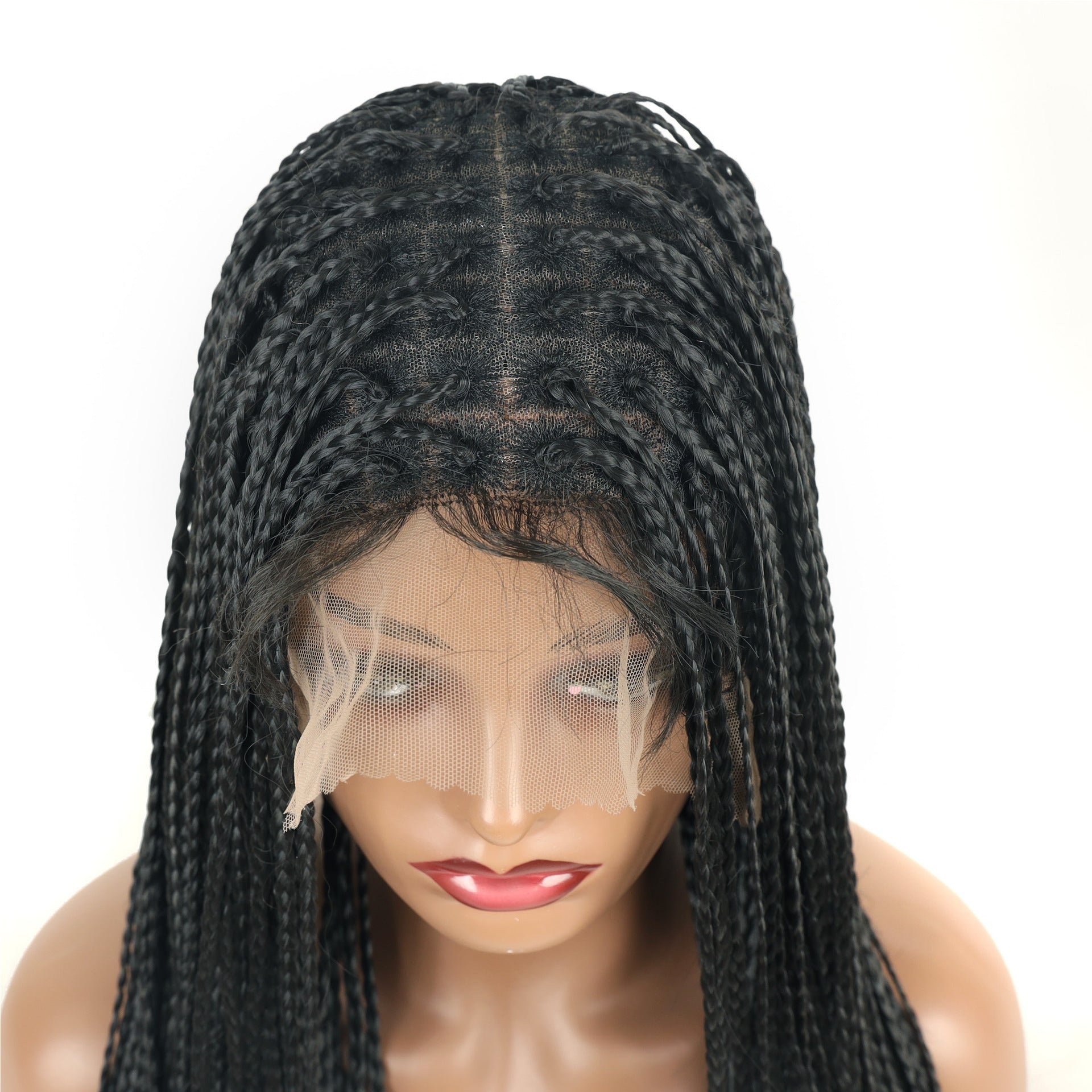 Women's Wig European and American Style Full Lace Three-Strand Braid Synthetic Hair Wig
