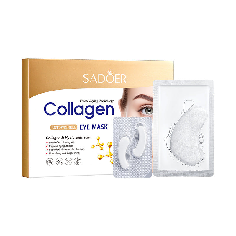 Collagen Hyaluronic Acid Freeze-Dried Eye Mask SADOER Firming and Moisturizing Eye Mask Cross-Border Wholesale
