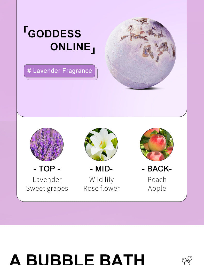 Full English Dried Flower Explosive Bath Salt Ball100gSADOER Clean Fragrance Bath Ball  Wholesale