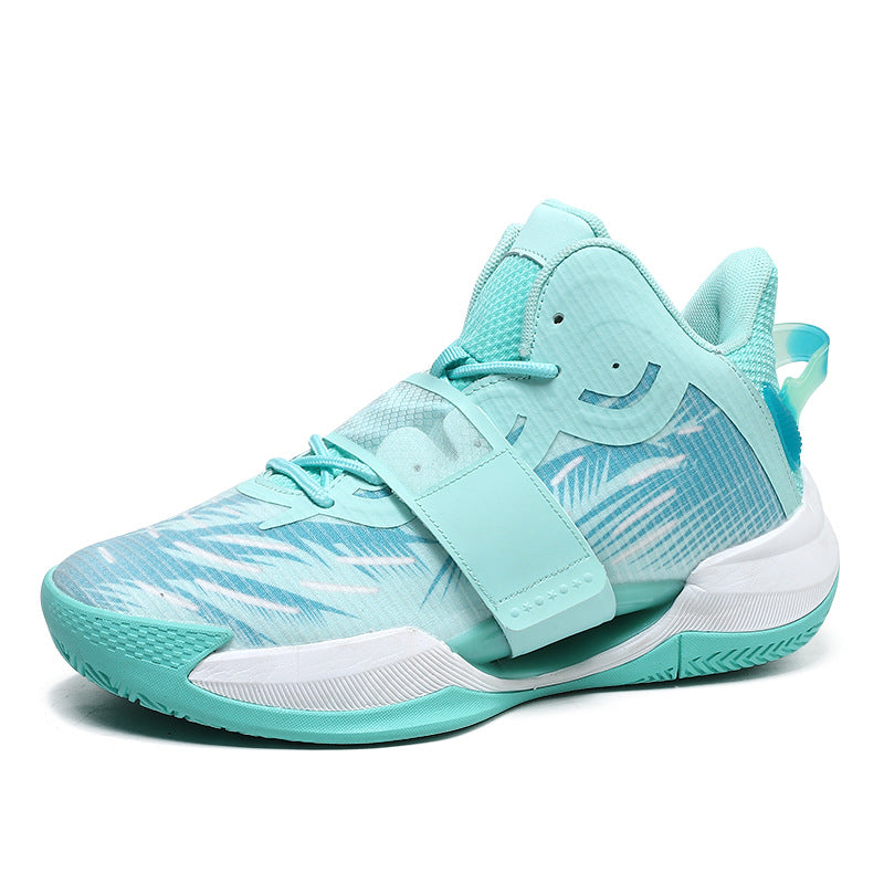 Autumn and Winter New Water Flower4Trendy Casual Basketball Shoes for Teenagers with Velcro Friction Sound and Non-Slip Sports Shoes