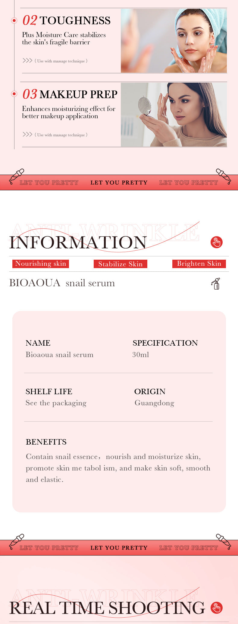 BIOAOUA Essence Series Hydrating and Nourishing Vitamins C Essence  Foreign Trade Factory Direct Sales