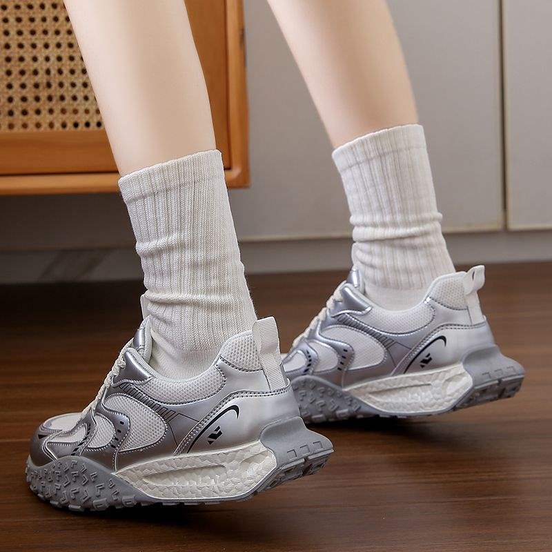 German Training Shoes Women's Shoes2025Spring New Casual Sports Running Shoes Lightweight Forrest Gump Shoes Versatile White Sneakers Mesh Shoes