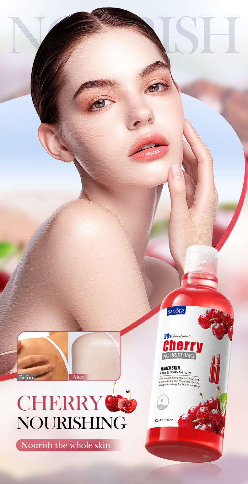 Cherry Moisturizing Essence SADOER Nourishing and Softening Face and Body Lotion Cross-Border Wholesale